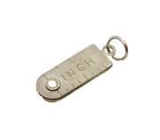 Sterling Silver Tape Measure Charm Pendant Vintage c1970s