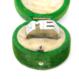 Sterling Silver "ME" Textured Band Ring Vintage c1970 Size O