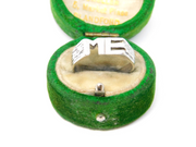 Sterling Silver "ME" Textured Band Ring Vintage c1970 Size O