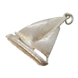 Sterling Silver Sailing Yacht Charm Pendant Vintage c1970s