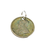 Sterling Silver South Africa ZAR Threepence Coin Charm Pendant Antique 1896