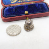 Sterling Silver Police Helmet Traditional Charm Pendant Vintage c1970