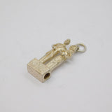 Sterling Silver Wedding Couple Bride & Groom Charm Pendant Vintage c1970