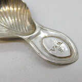 George III Sterling Silver Leaf Bowl Tea Caddy Spoon Antique 1792 Sheffield