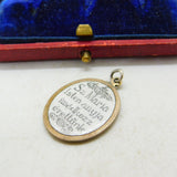 Religious Mary and Cherubs Angels Enamel Sterling Silver Pendant Charm Antique
