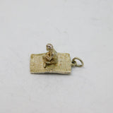 Sterling Silver Figure Sat On Rug Charm Pendant Vintage c1970