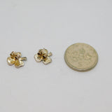 Pair of Sterling Silver SOLVAR Irish Enamel Shamrock Stud Earrings Modern c2020