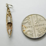 Sterling Silver Venetian Gondola Charm Pendant Vintage c1970