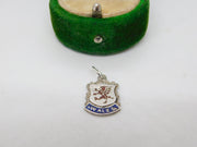 Sterling Silver Enamel Wales Shield Charm Pendant Vintage c1970