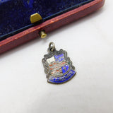 Sterling Silver and Enamel Travel Shield Blairgowrie Charm Vintage c1970
