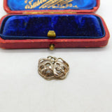 Sterling Silver Theatrical Muse Masks Charm Pendant Vintage c1970