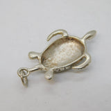 Sterling Silver Large Sea Turtle Pendant Vintage c1990s