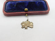 Sterling Silver Jersey Souvenir Charm Pendant Vintage c1970