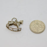 Sterling Silver Rocking Horse Charm Pendant Vintage c1970