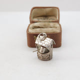 Sterling Silver Good Luck Wishing Well Charm Pendant Vintage c1970