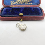 Sterling Silver Alarm Clock Charm Pendant Vintage c1970