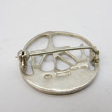 Robert Allison Scottish Sterling Silver Ship Brooch Vintage 1960 Edinburgh
