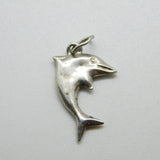 Sterling Silver Little Dolphin Charm Pendant Vintage c1970