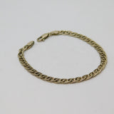 Italian Sterling Silver Fancy Link Chain Bracelet 18cm Length Modern c1990's