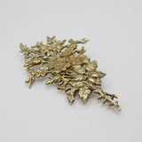 Sterling Silver Large Floral Spray Brooch Pin Vintage c1970