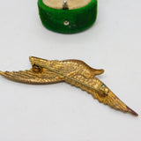 Gilt Metal Flying Eagle Brooch Pin Antique c1930 Art Deco