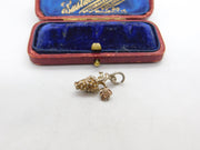 Sterling Silver Grape Wine Charm Pendant Vintage c1970