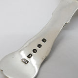 Victorian Sterling Silver Kings Pattern Tea Caddy Spoon Antique Birmingham 1846