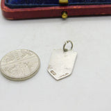 Sterling Silver and Enamel Travel Shield Bournemouth Charm Pendant Vintage c1970