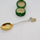 Edwardian Sterling Silver Gilt Westminster Abbey Souvenir Spoon Antique 1909