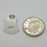 Sterling Silver Enamel Shield Wales Souvenir Charm Pendant Vintage c1970