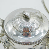 George III Sterling Silver Set of Pedestal Condiment Pots Antique Robert Garrard