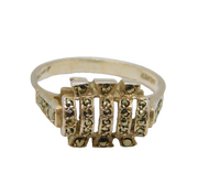 Sterling Silver Marcasite Art Deco Dress Ring Antique c1930 Size P