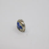 Sterling Silver Enamel Flowers Cow Bell Charm Pendant Vintage c1970