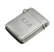 Edwardian Sterling Silver Vesta Case Antique 1902 Birmingham