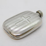 20th Century Sterling Silver Travelling Holy Oil Flask Antique c1930s