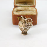 Sterling Silver Wine Jug Charm Pendant Vintage c1970