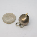 Sterling Silver Edelweiss Cowbell Charm Pendant Vintage c1970