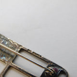 Ortak Scottish Sterling Silver & Enamel Absract Spray Brooch Vintage c1970s