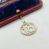 Sterling Silver Commemorative 18th Birthday Charm Pendant Vintage c1970