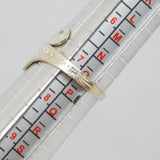 Sterling Silver Patterned Crossover Band Ring Vintage c1970 Size O