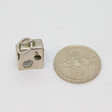Sterling Silver Slot Machine Charm Pendant Vintage c1970