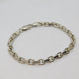 Sterling Silver Square Cable Chain Bracelet Length 21.5cm Contemporary c1990