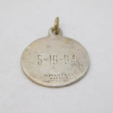 Tiffany & Co. Sterling Silver Circular ID Charm Pendant Vintage 1964