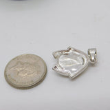 Sterling Silver Doublet Opal Drop Charm Pendant Vintage c1970