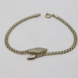 Sterling Silver Snake Serpent Form Chain Bracelet Vintage c1980s