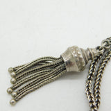 Victorian Sterling Silver Albertina Watch Chain Bracelet Antique c1900s