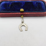 Sterling Silver Good Luck Horseshoe Charm Pendant Vintage c1970