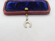 Sterling Silver Good Luck Horseshoe Charm Pendant Vintage c1970