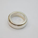 Sterling Silver Chunky Spinning Band Ring Contemporary c2000 Size R