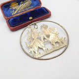Large Siam Sterling Silver Goddess Form Brooch or Pendant Antique c1920